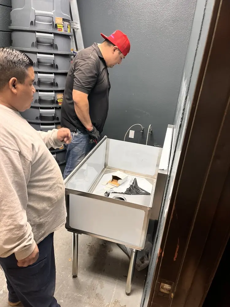 Commercial plumbing and sink installation in Chalk Point